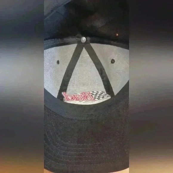 Bud  Racing Vintage 90s Strapback Cap Hat Budweiser Beer Black Baseball - Picture 7 of 8